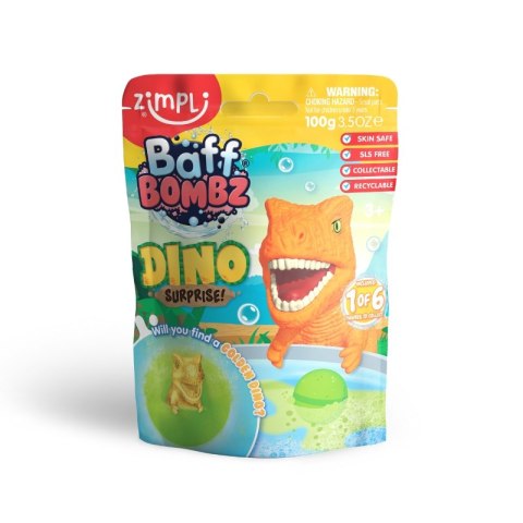 Kule do zabawy do kąpieli dla dzieci Baff Bombz Dino Surprise, 3+ Zimpli Kids