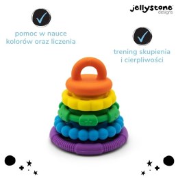 Silikonowy gryzak Mała Wieża, tęczowy, Jellystone Designs