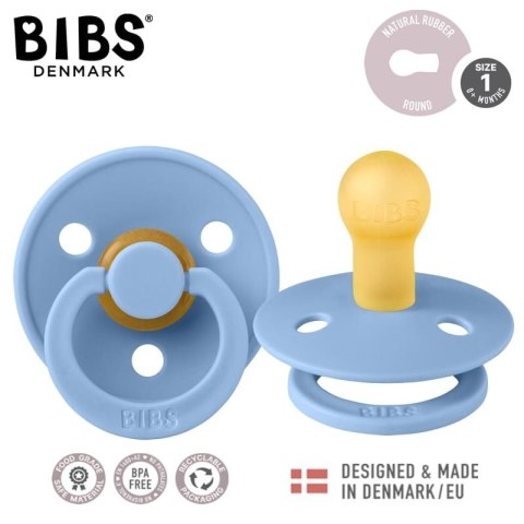 BIBS COLOUR SKY BLUE S Smoczek Uspokajający kauczuk Hevea