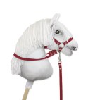 Wodze dla konia Hobby Horse - bordowe