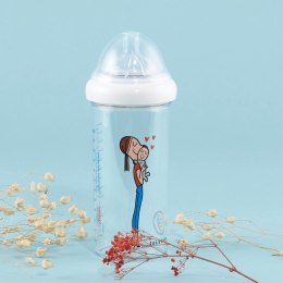 Butelka ze smoczkiem do karmienia niemowląt, Mama, tritanowa, 6 m+, 360 ml, Le Biberon Français