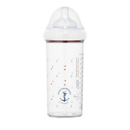 Butelka ze smoczkiem do karmienia niemowląt, Marine Nationale, tritanowa, 6 m+, 360 ml, Le Biberon Français