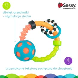 Grzechotka okrągła, zabawka sensoryczna, multikolor, 0 m+, Sassy