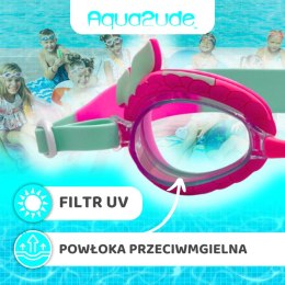 Okulary do pływania dla dzieci Syrena turkusowe 3+, Aqua2ude