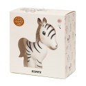 Petit Monkey - Zebra Zippy gryzak z grzechotką 100% hevea