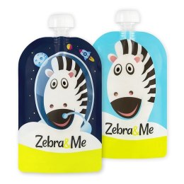 Zebra & Me saszetki tubki do karmienia wielorazowe 2 szt ASTRO