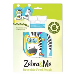 Zebra & Me saszetki tubki do karmienia wielorazowe 2 szt DIVER