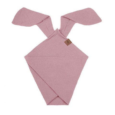 Hi Little One pieluszka doudou z zapachem mamy BIO bawełna BUNNY Baby Pink