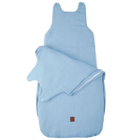 Hi Little One śpiworek dla Niemowlaka muślin TOG 3,0 ONE BAG Baby Blue roz M