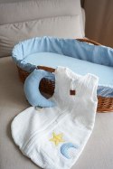 Hi Little One śpiworek do spania dla Noworodka TOG 1,0 BIO muślin DAY & NIGHT Baby Blue S