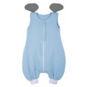 Hi Little One śpiworek do spania z nogawkami dla Niemowlaka TOG 1,0 BIO muślin ELEPHANT Baby Blue/Gray roz M