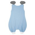 Hi Little One śpiworek do spania z nogawkami dla Niemowlaka TOG 1,0 BIO muślin ELEPHANT Baby Blue/Gray roz M