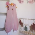 Hi Little One śpiworek do spania z nogawkami dla Niemowlaka TOG 1,0 BIO muślin MOUSE Baby Pink/Blush roz S