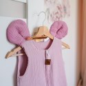 Hi Little One śpiworek do spania z nogawkami dla Niemowlaka TOG 1,0 BIO muślin MOUSE Baby Pink/Blush roz S