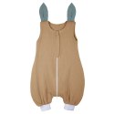 Hi Little One śpiworek do spania z nogawkami dla Niemowlaka TOG 1,0 BIO muślin SLEEPY BUNNY Beige/ Tiffany roz M