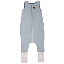 Hi Little One śpiworek dwustronny z nogawkami TOG 1,5 BIO muślin SLIM BAG BABY BLUE/JEANS roz M