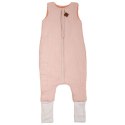 Hi Little One śpiworek dwustronny z nogawkami TOG 1,5 BIO muślin SLIM BAG BLUSH/SALMON roz M