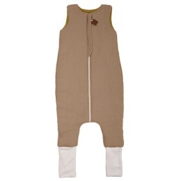 Hi Little One śpiworek dwustronny z nogawkami TOG 1,5 BIO muślin SLIM BAG DARK OAK/OLIVE roz S