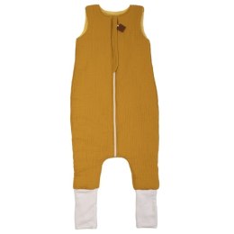 Hi Little One śpiworek dwustronny z nogawkami TOG 1,5 BIO muślin SLIM BAG MUSTARD/SUNSHINE roz S