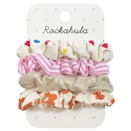 Rockahula Kids gumki scrunchie do włosów dla dziewczynki 4 szt. Rainbow Hearts