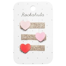 Rockahula Kids spinki do włosów dla dziewczynki 3 szt. Heartbreaker Glitter Bar