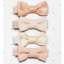 Rockahula Kids spinki do włosów dla dziewczynki 4 szt. Flora Linen Mini Bow