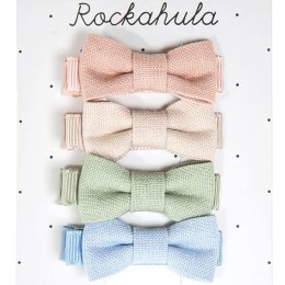 Rockahula Kids spinki do włosów dla dziewczynki 4 szt. Meadow Linen Bow