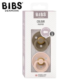 BIBS COLOUR 2-PACK BLUSH & DARK OAK M Smoczek Uspokajający kauczuk Hevea