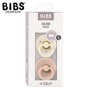 BIBS COLOUR 2-PACK BLUSH & IVORY S Smoczek uspokajający kauczuk Hevea