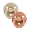 BIBS COLOUR 2-PACK VANILLA & PEACH M Smoczek Uspokajający kauczuk Hevea