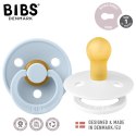 BIBS COLOUR 2-PACK WHITE & BABY BLUE S Smoczek Uspokajający kauczuk Hevea