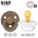 BIBS COLOUR 2-PACK WHITE & DARK OAK S Smoczek Uspokajający kauczuk Hevea