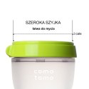 COMOTOMO - 2 antykolkowe butelki silikonowe MOM'S BREAST 250 ml Green BABY 2 pack