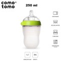 COMOTOMO - 2 antykolkowe butelki silikonowe MOM'S BREAST 250 ml Green BABY 2 pack