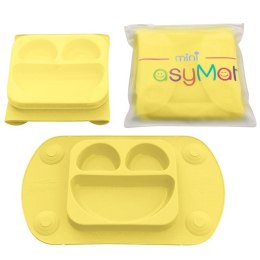 EasyTots silikonowy talerzyk trójdzielny z matą i lunchbox EasyMat Mini 2in1 BUTTER