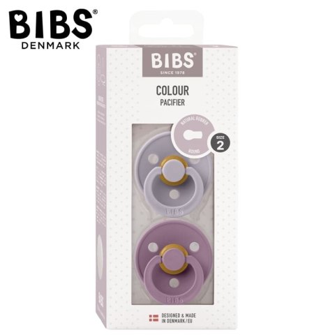 BIBS COLOUR 2-PACK FOSSIL GREY & MAUVE M Smoczek Uspokajający kauczuk Hevea