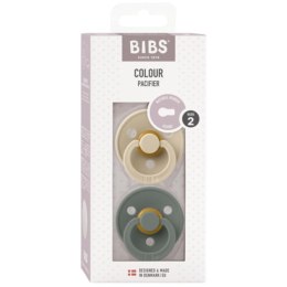 BIBS COLOUR 2-PACK VANILLA & PINE M Smoczek Uspokajający kauczuk Hevea