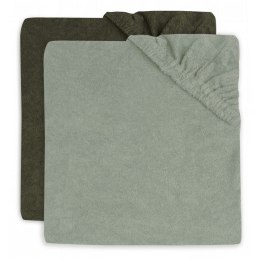 Jollein 2 pokrowce na przewijak materac 50 x 70 cm FROTTE Ash Green/Leaf Green