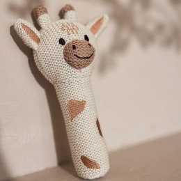 Jollein grzechotka dla Niemowlaka miękka Żyrafa GIRAFFE