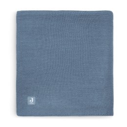 Jollein kocyk do wózka fotelika i kołyski tkany 100x75 cm BASIC KNIT Jeans Blue