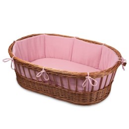 Hi Little One ochraniacz do łóżeczka i kosza oddychający BIO muślin Baby Pink