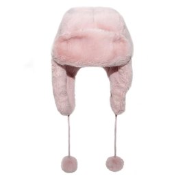 Rockahula Kids czapka zimowa futerko dla dziewczynki Teddy Fur Dusky Pink 3-6 lat