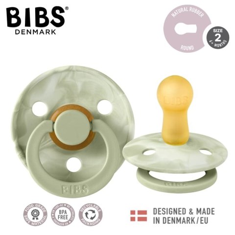 BIBS COLOUR TIE DYE 2-PACK SAGE IVORY & SAGE IVORY M Smoczek Uspokajający kauczuk Hevea