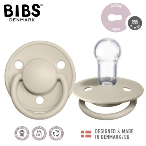 BIBS DE LUX VANILLA Smoczek uspokajający silikonowy ONE SIZE