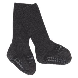 GoBabyGo antypoślizgowe skarpetki do nauki chodzenia WOOL Dark Grey Melange 12 m+