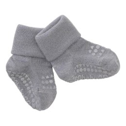 GoBabyGo antypoślizgowe skarpetki do nauki chodzenia WOOL Grey Melange 6 m+