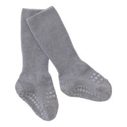 GoBabyGo antypoślizgowe skarpetki do nauki chodzenia WOOL Grey Melange 6 m+