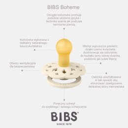 BIBS BOHEME VANILLA M Smoczek Uspokajający kauczuk Hevea