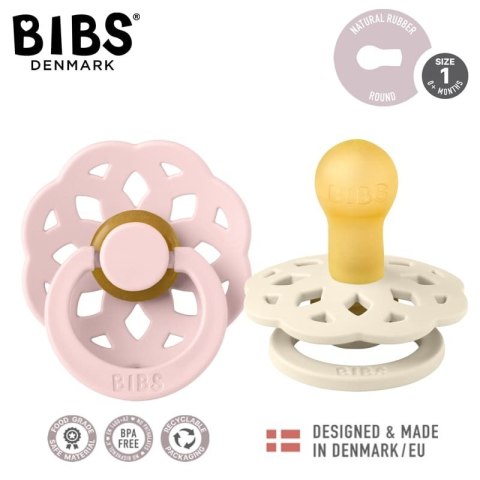 BIBS BOHEME 2-PACK IVORY & BLOSSOM S Smoczek Uspokajający kauczuk Hevea