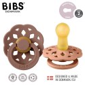 BIBS BOHEME 2-PACK PEACH & WOODCHUCK M Smoczek Uspokajający kauczuk Hevea